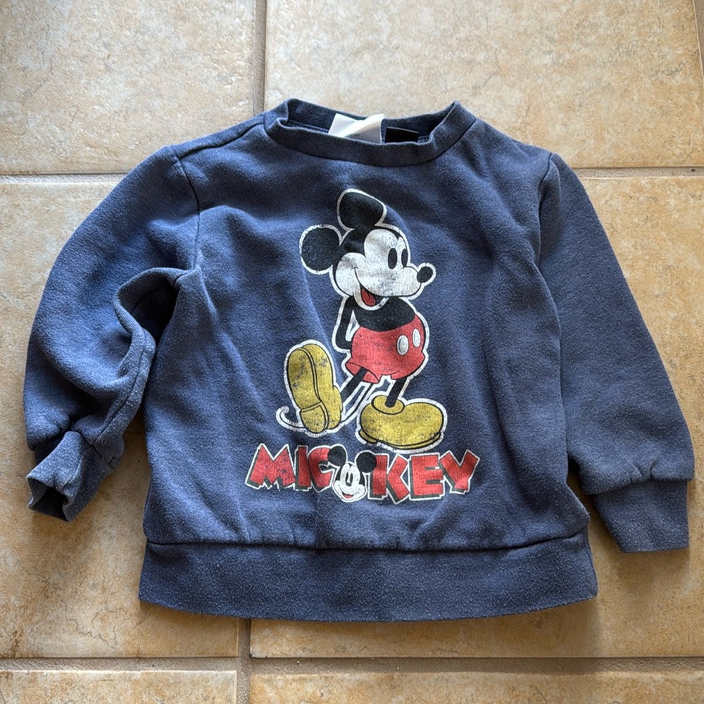 Toddler Boys Disney Mickey Mouse Sweatshirt Size 2T Pre-owned